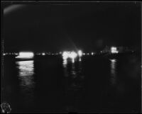 Newport Beach water parade, night view, Newport Beach, 1932