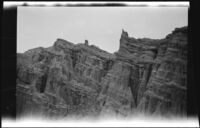 Scenic desert cliffs in Red Rock Canyon State Park, California, circa 1920-1930