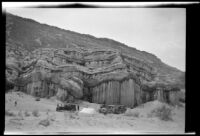 Scenic desert cliffs in Red Rock Canyon State Park, California, circa 1920-1930