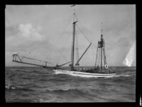 Ketch Lakme at sea, San Pedro, [1920-1939?]