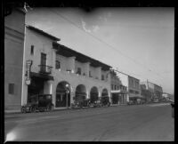 Commercial buildings on the 900 block of State Street, Santa Barbara, [1926-1929?]