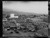 Bird's-eye view of alley behind 900 block of State Street, Santa Barbara, [1926-1929?]