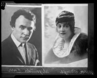 Actors Alexander Carr and Nora Bayes, [rephotographed 1927?]
