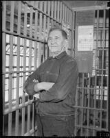 Chief Luther Standing Bear in jail, 1935