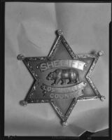 Badge, Los Angeles County Sheriff,  1926