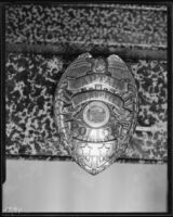 Badge, Los Angeles Police Captain, 1926