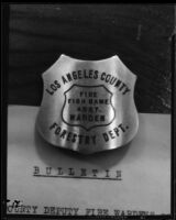 Badge, Los Angeles County Forestry Department Assistant Warden, 1926