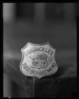 Badge, Los Angeles Fire Department 2nd Assistant Chief, 1926