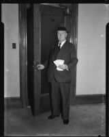 Los Angeles Police Department process server Charles W. Bissett, 1935