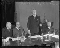 Lucien N. Brunswig, Henri Didot, Count Jean de Suzannet, and Horace S. Wilson, 1935