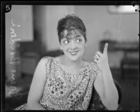 Irene Bordoni, French actress and singer, circa 1927