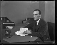 R.C. Branion, head of Emergency Relief Administration, 1934