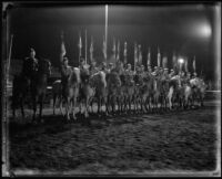 Lancers lined up on horseback, Los Angeles, 1930s