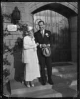 Wedding photograph of Louis Calhern and Natalie Schafer, Glendale, 1933