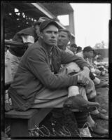 Baseball player Tex Carleton, Wrigley Field, Los Angeles, 1937-1940 (?)