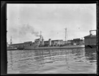 View of the HMS Havock (H 43), San Pedro Harbor, 1936-1939