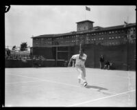 Ray Casey at the Ambassador Hotel tennis tournament, Los Angeles, 1924