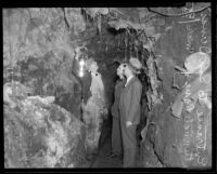Entrance to San Dimas water tunnel cave-in, 1935