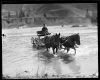 Edward C. Converse makes his way to the ranch, Santa Paula, 1922