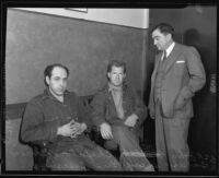 John J. Chefalo, George R. Baker, and Sheriff Eugene Biscailuz, Los Angeles, 1935