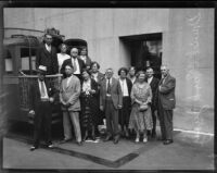 Group photo of first jury for David H. Clark's murder trial, Los Angeles, 1931