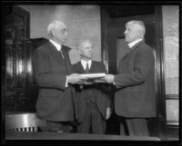 Judge Robert M. Clarke, attorney George H. Dunlop and Robert Dominguez, Los Angeles, 1930s