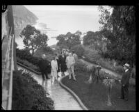 Grace and Calvin Coolidge at the estate of William Wrigley, Santa Catalina Island, 1930