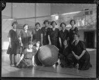 A group of cage ball players at the Y.W.C.A., Los Angeles, 1926