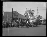 Parade float at the La Fiesta de Los Angeles parade, Los Angeles, 1931