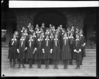 Oratorical contest participants at St. Mary's Academy, Los Angeles, 1920s