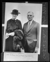 Ira Copley and his wife, Chloe Copley, 1935