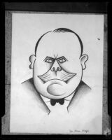 Caricature of General Alvaro Obregon by Miguel Covarrubias, 1925
