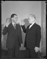 Judge Charles S. Crail and his son Charles S. Crail, Jr., Los Angeles, 1930s