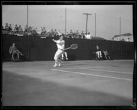 Henri Cochet, French tennis champion, playing at the Pacific Southwest Tennis Championships, Los Angeles, 1928