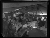 Vice-President Charles Curtis at a banquet on board a military ship, Los Angeles (?), 1932