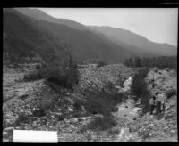 San Gabriel Canyon, below the dam, Azusa, 1925-1939