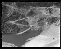 San Gabriel Dam under construction, Azusa, 1932-1939