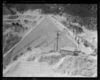 Construction at the San Gabriel Dam site, Azusa, 1932-1939