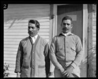 Two unidentified men photographed in connection with St. Francis Dam failure, 1928