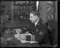 Police chief James E. Davis, Los Angeles, ca. 1930s