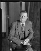 Everett "Red" Davis, investigator for District Attorney Fitts' office, Los Angeles, 1935