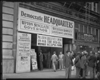 Democratic headquarters during Upton Sinclair's gubernatorial campaign, Los Angeles, 1934