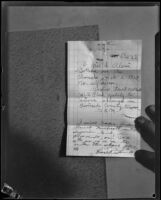 Gordon Stewart Northcott's handwritten confession, Riverside, 1928