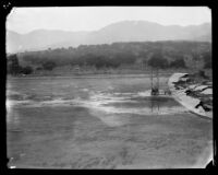 Failed Sheffield Dam after the earthquake, Santa Barbara, 1925