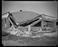 Compton Junior High School shop building after the Long Beach earthquake, Compton, 1933