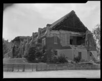 Building damaged by the Long Beach earthquake, Southern California, 1933