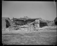 Building destroyed by the Long Beach earthquake, Southern California, 1933