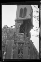 Earthquake-damaged Our Lady of Sorrows Church, Santa Barbara, 1925