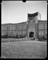 Compton Junior High School after the Long Beach earthquake, Compton, 1933