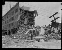 Earthquake-damaged San Marcos Building, Santa Barbara, 1925